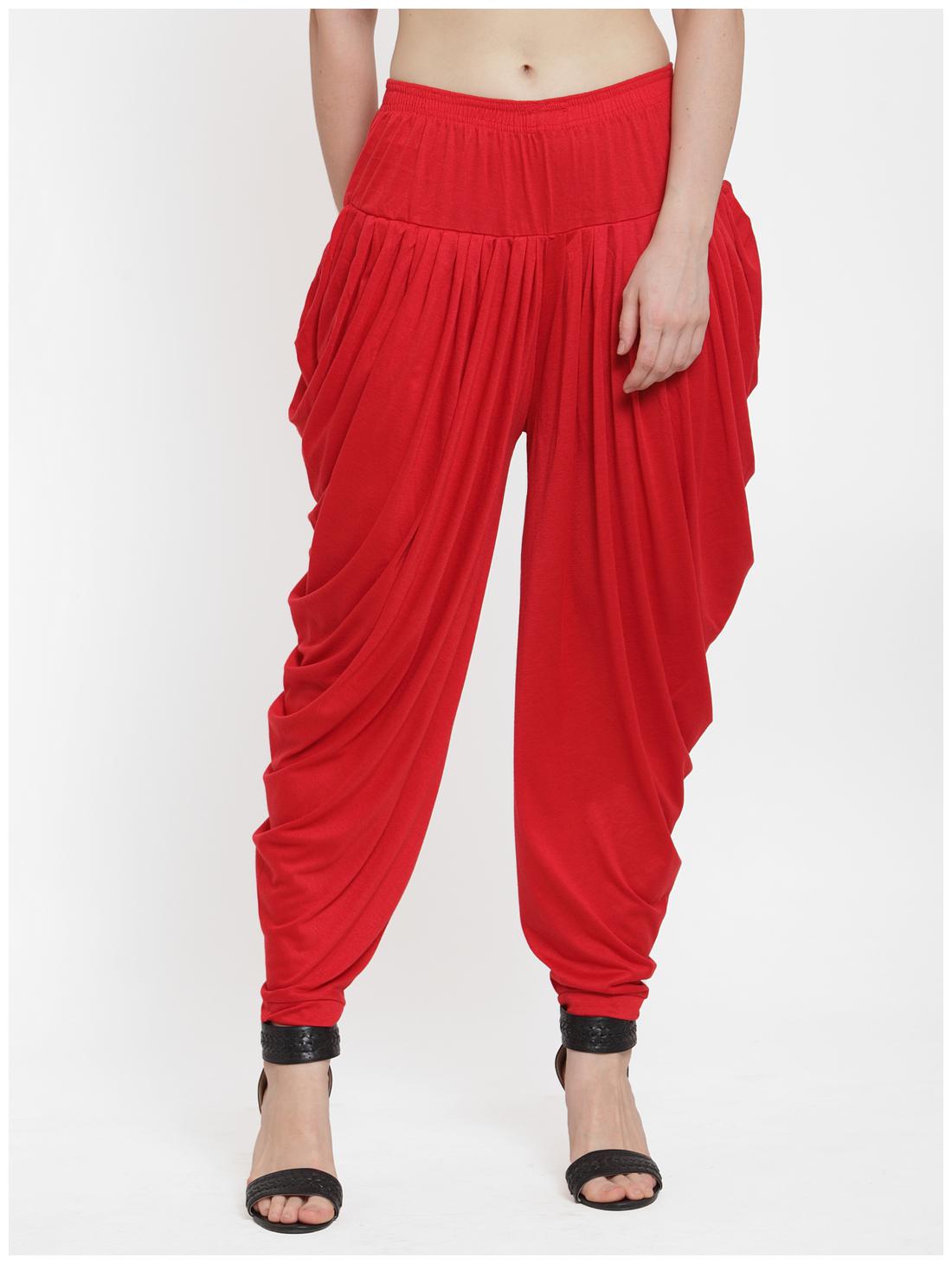 

Bamboo Breeze Lycra Dhoti - Red