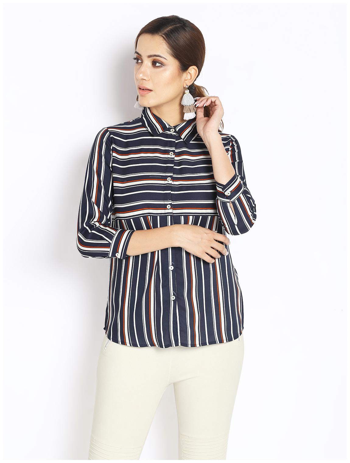 

Bani Women Women Striped Shirt style - Blue
