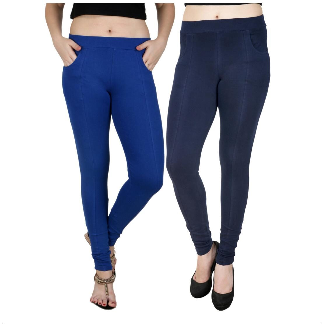 

Baremoda Blue Navy Cotton Lycra Jeggings