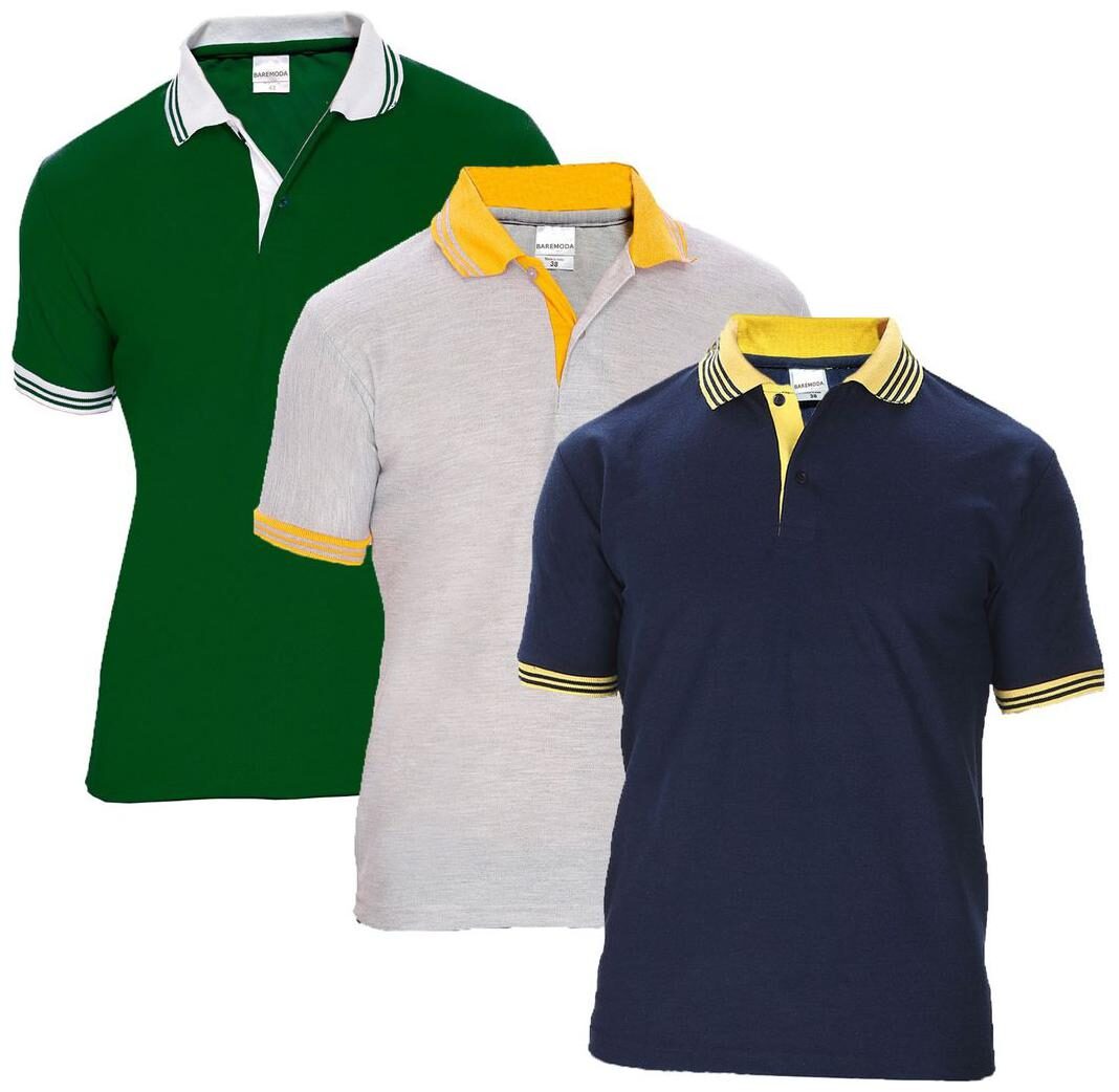 

Baremoda Men Multi Regular fit Cotton Polo collar T-Shirt - Pack Of 3