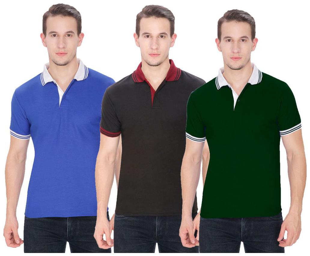 

Baremoda Men Blue Regular fit Cotton Round neck T-Shirt - Pack Of 1