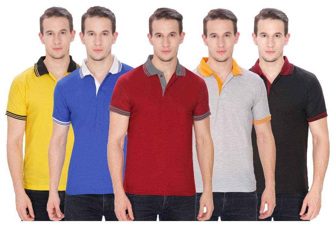 

Baremoda Men Maroon Regular fit Cotton Polo collar T-Shirt - Pack Of 1