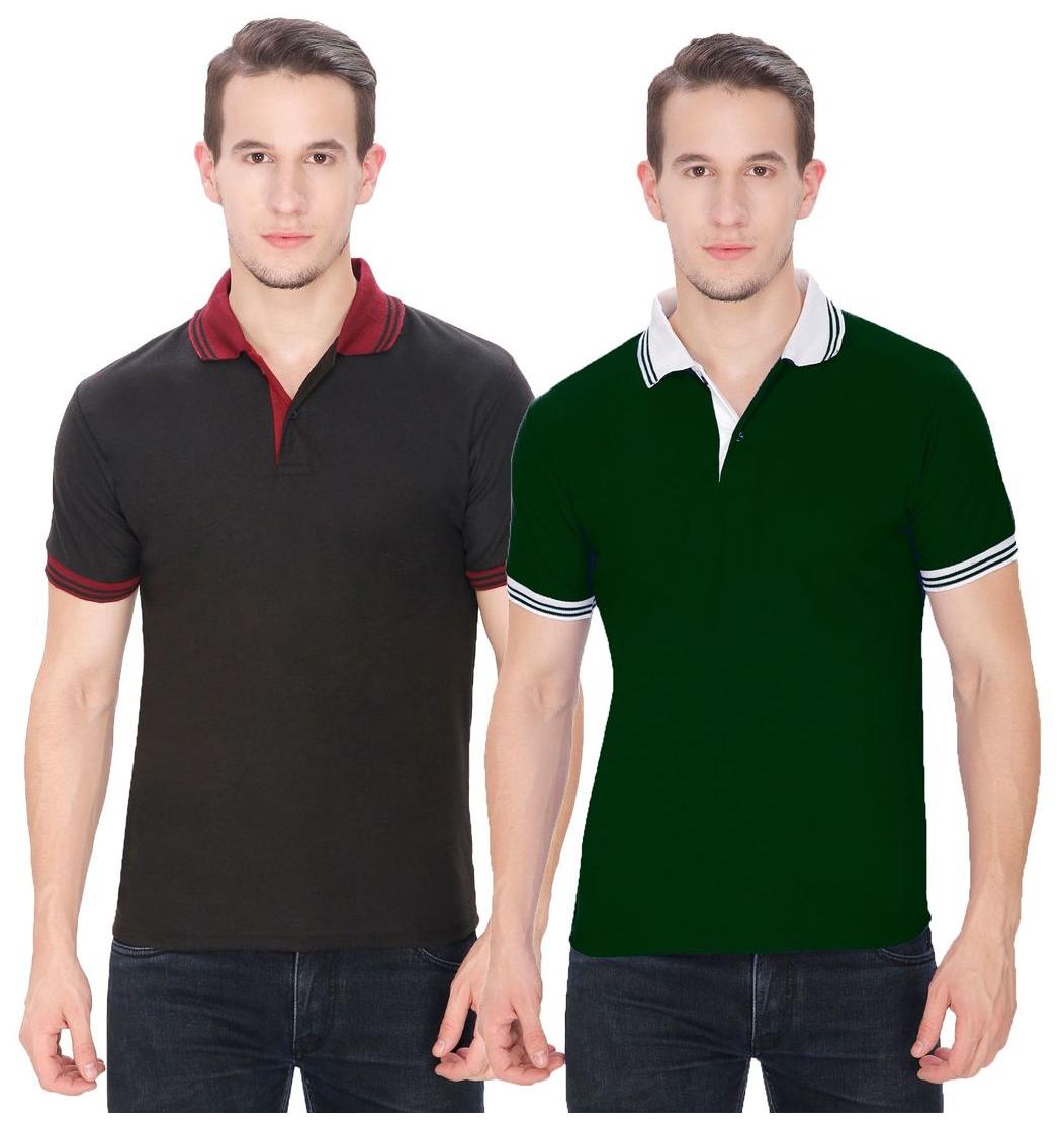 

Baremoda Men Multi Regular fit Cotton Polo collar T-Shirt - Pack Of 2