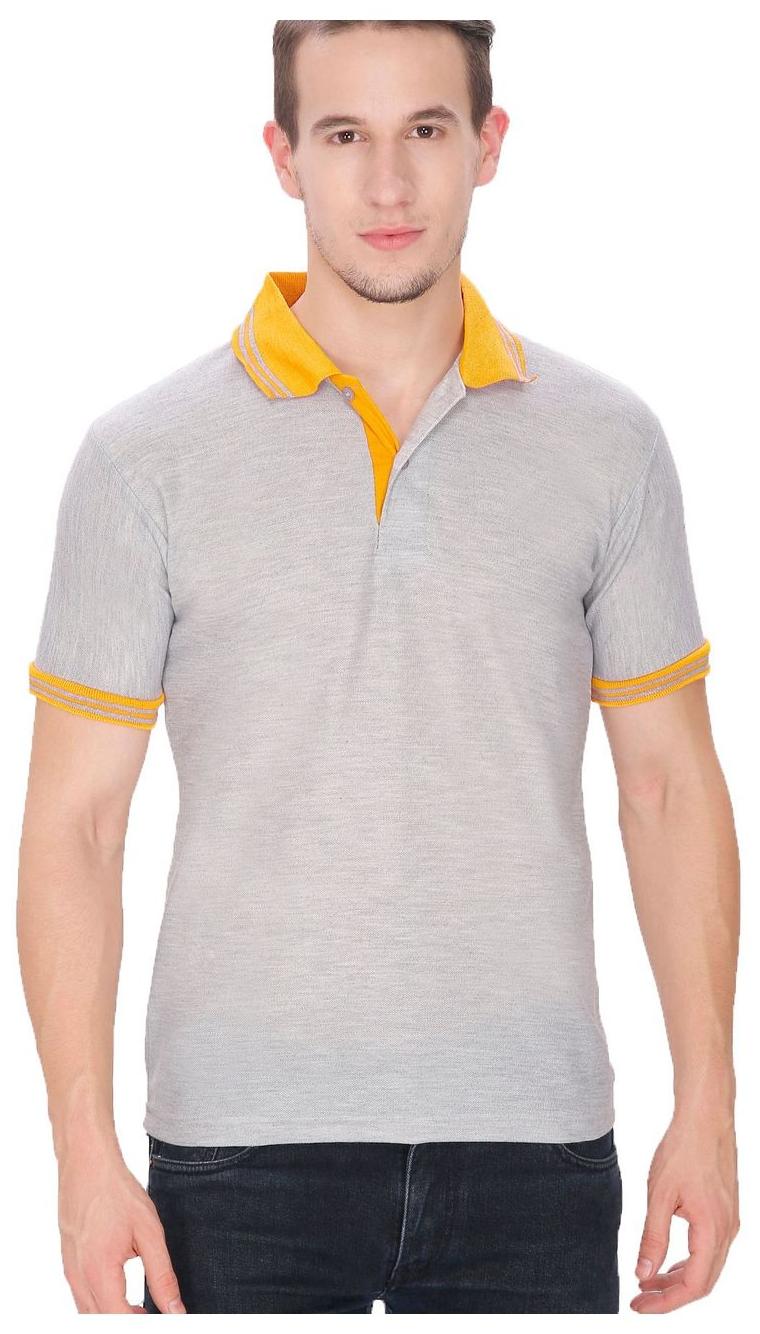 

Baremoda Men Grey Regular fit Cotton Polo collar T-Shirt - Pack Of 1