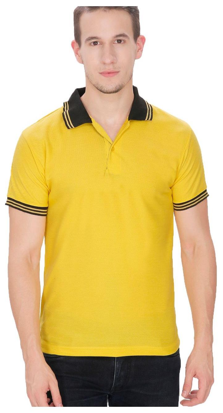 

Baremoda Men Yellow Regular fit Cotton Polo collar T-Shirt - Pack Of 1