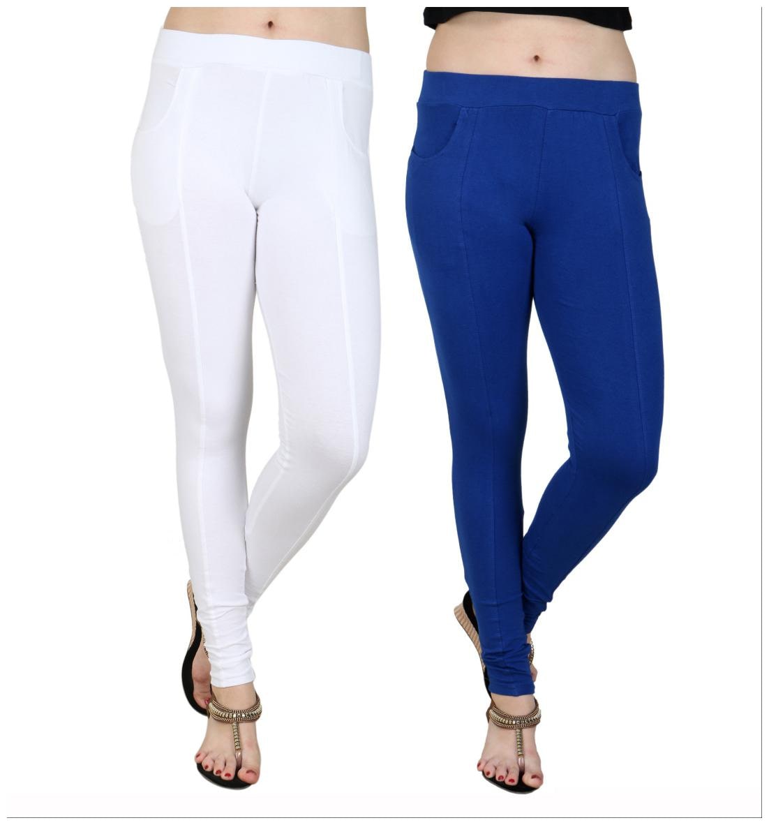 

Baremoda Women White Blue Skinny fit Jegging