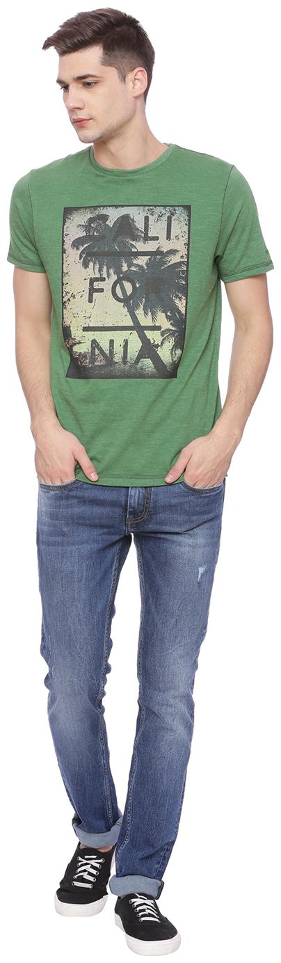

BASICS Men Green Slim fit Cotton Blend Round neck T-Shirt - Pack Of 1