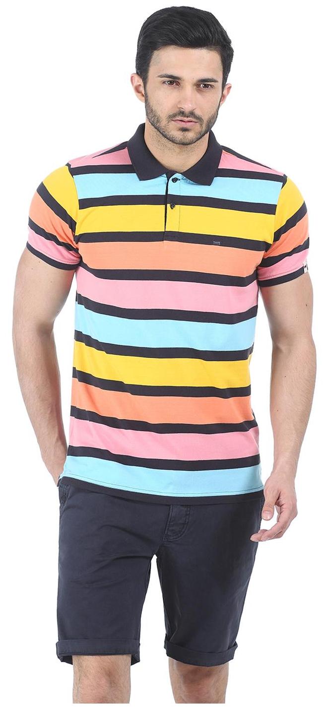 

BASICS Men Grey Regular fit Cotton Polo collar T-Shirt - Pack Of 1