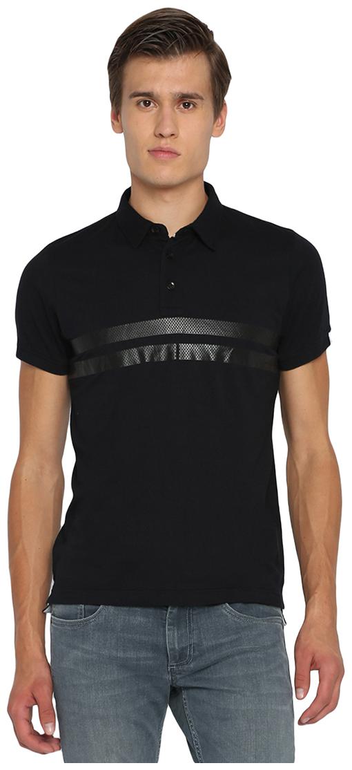 

BASICS Casual Plain Black Cotton Modal Muscle T Shirt