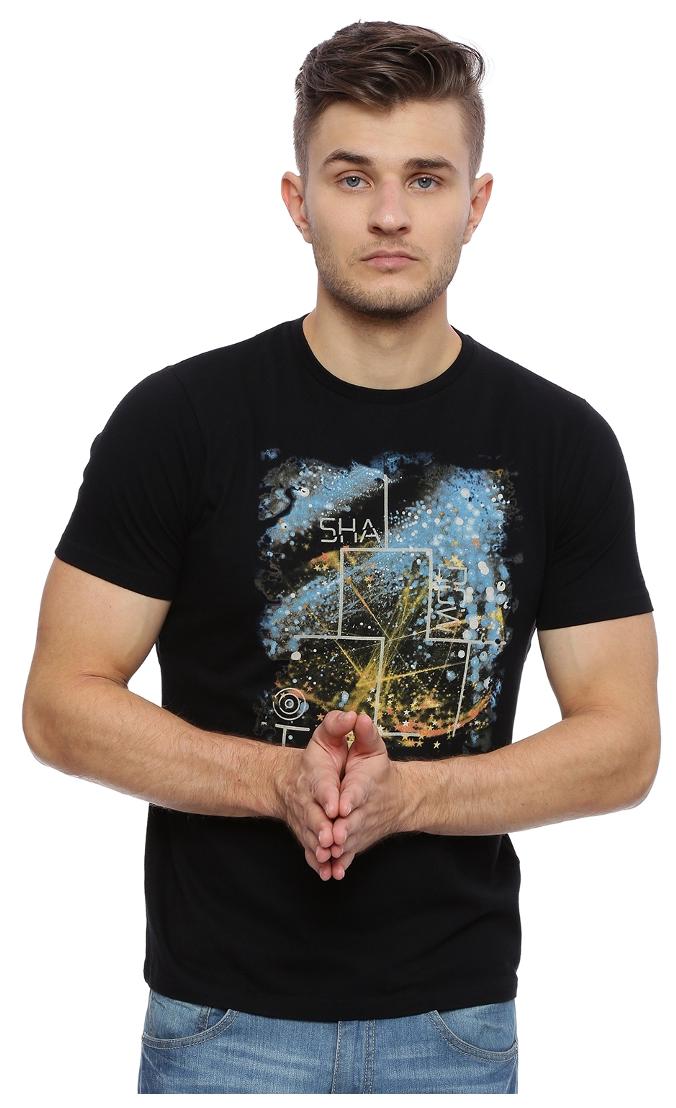 

BASICS CASUAL PLAIN BLACK 100 COTTON MUSCLE T SHIRT