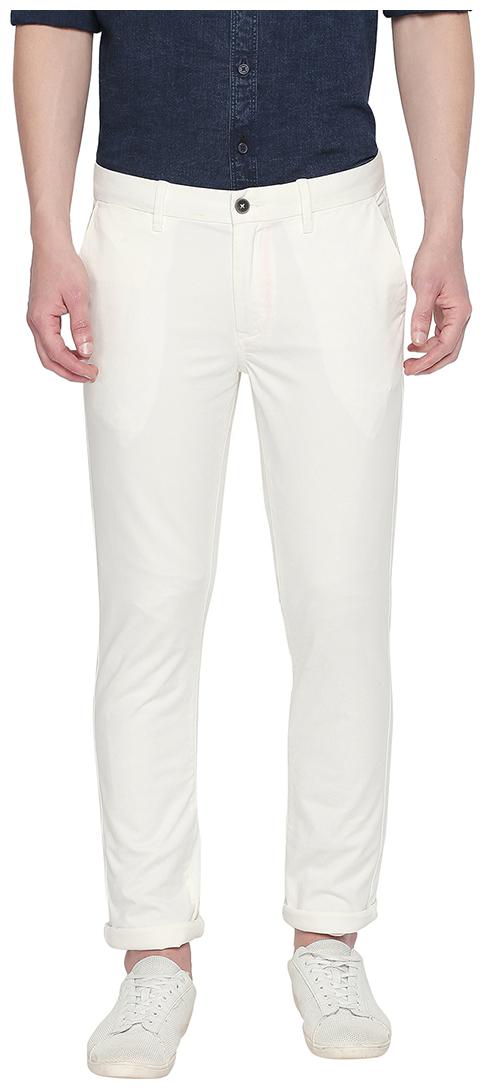 

BASICS Men White Solid Tapered fit Chinos