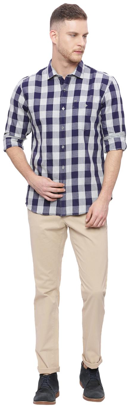 

BASICS Men Beige Solid Tapered fit Chinos