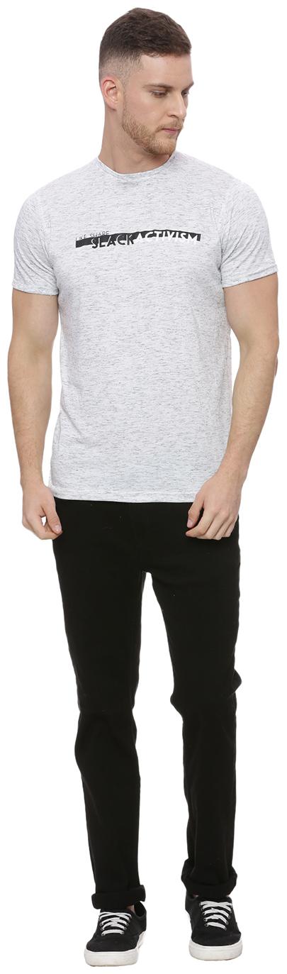 

BASICS Men White Slim fit Cotton Blend Round neck T-Shirt - Pack Of 1