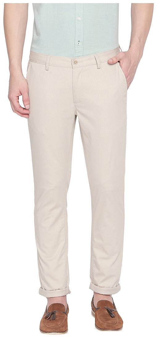 

BASICS Men Beige Solid Tapered fit Chinos