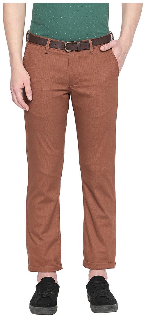 

BASICS Men Brown Printed Slim fit Chinos