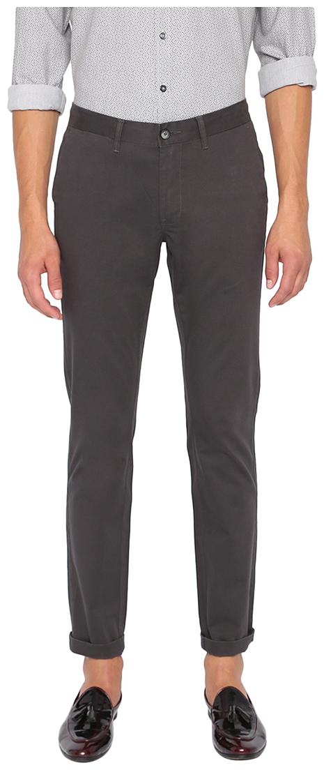 

BASICS Men Grey Printed Skinny fit Regular trousers