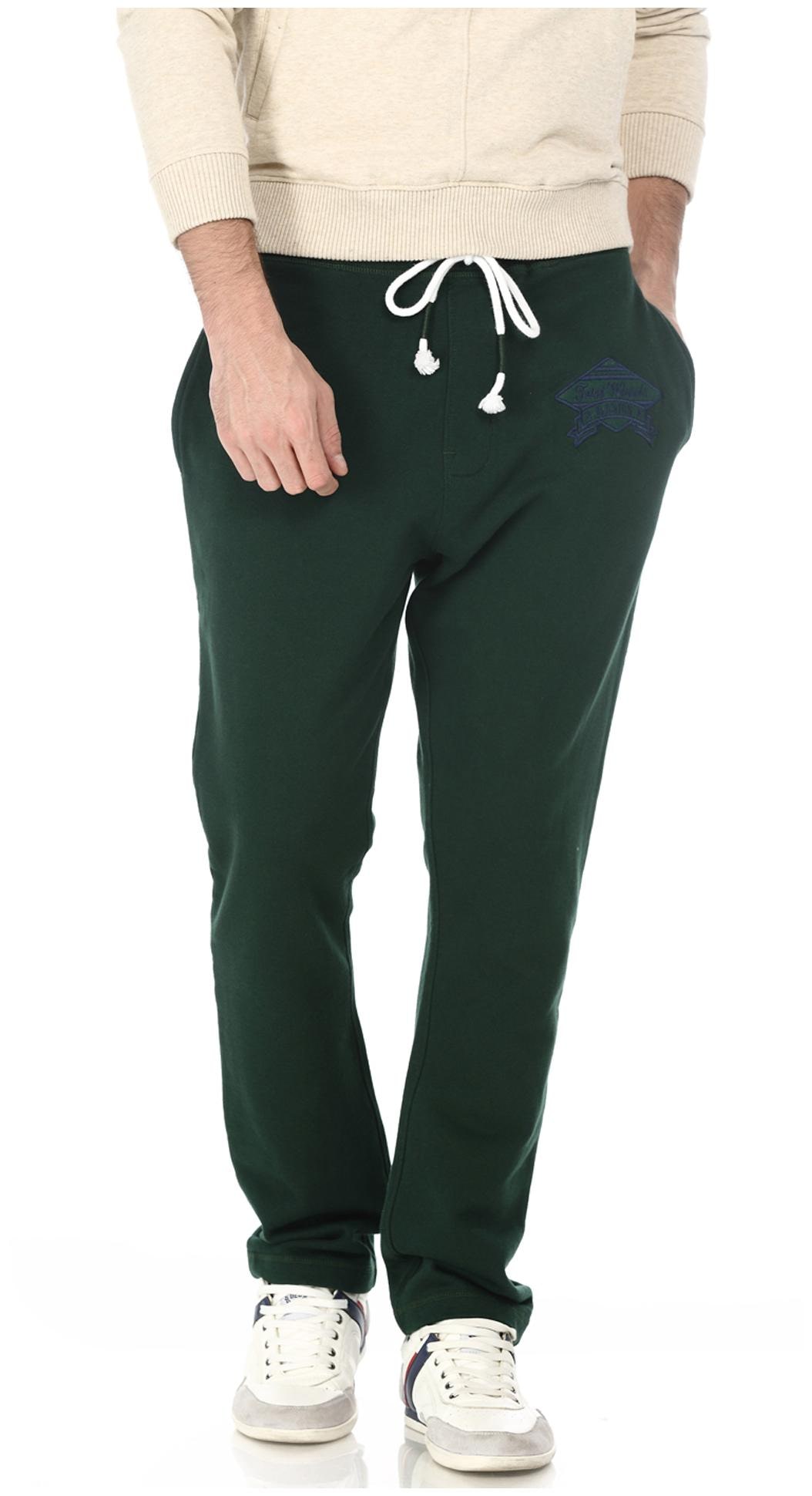 

BASICS Men Green Solid Slim fit Track pants