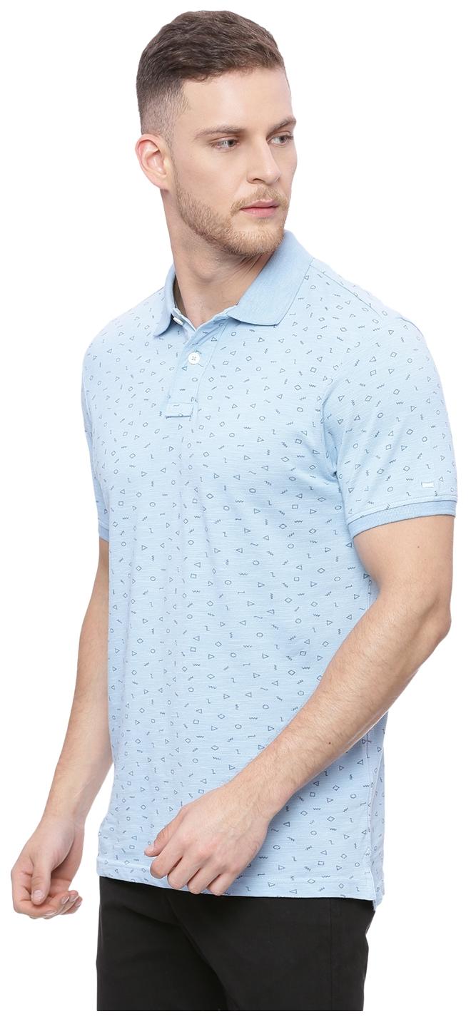 

BASICS Men Blue Slim fit Cotton Polo collar T-Shirt - Pack Of 1
