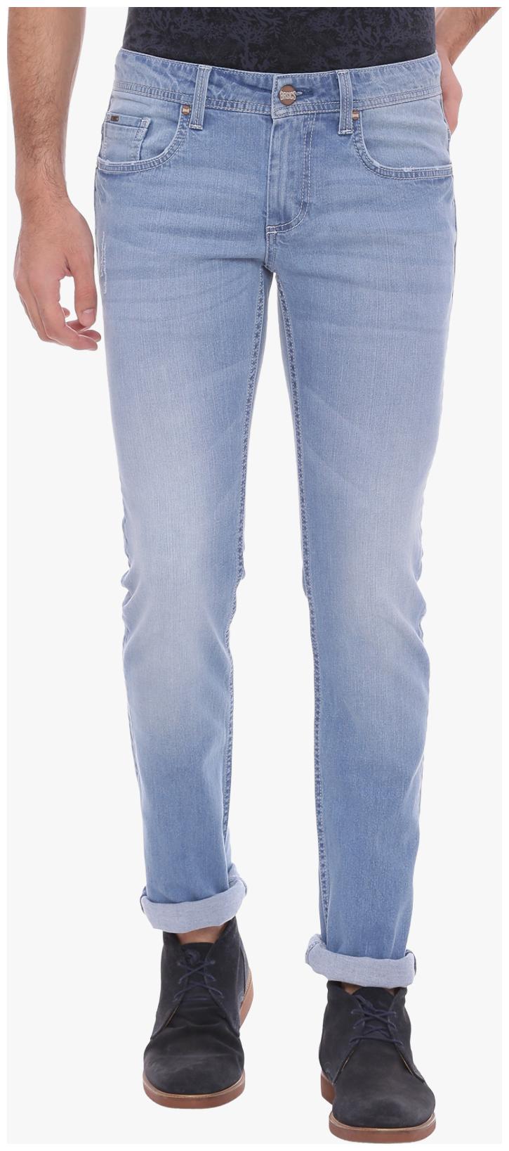 

BASICS CASUAL PLAIN BLUE COTTON ELASTANE SKINNY JEANS