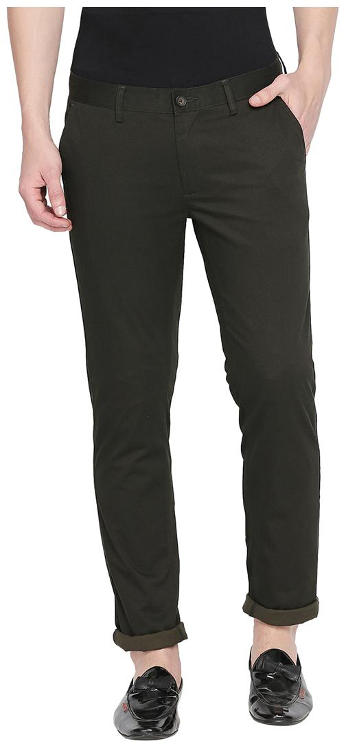 

BASICS Men Green Printed Tapered fit Chinos