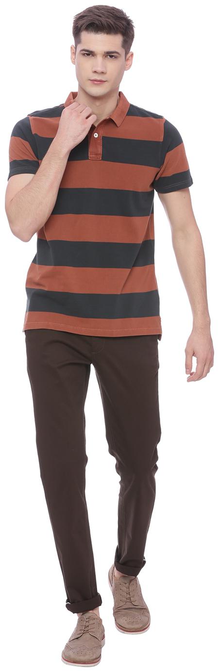 

BASICS Men Brown Solid Tapered fit Chinos