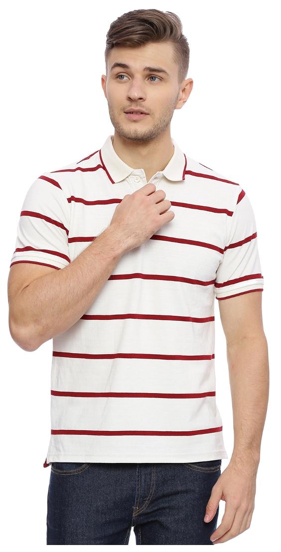 

BASICS Men White Slim fit Cotton Polo collar T-Shirt - Pack Of 1