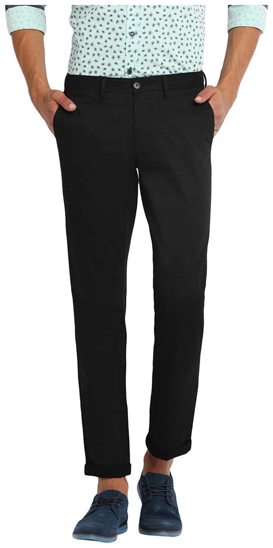 

BASICS Men Black Printed Skinny fit Regular trousers