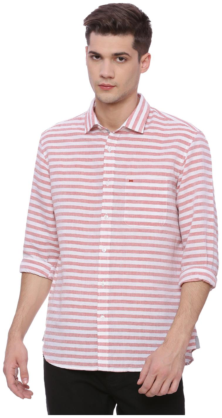 

BASICS Men Multi Horizontal Stripes Slim Fit Casual Shirt