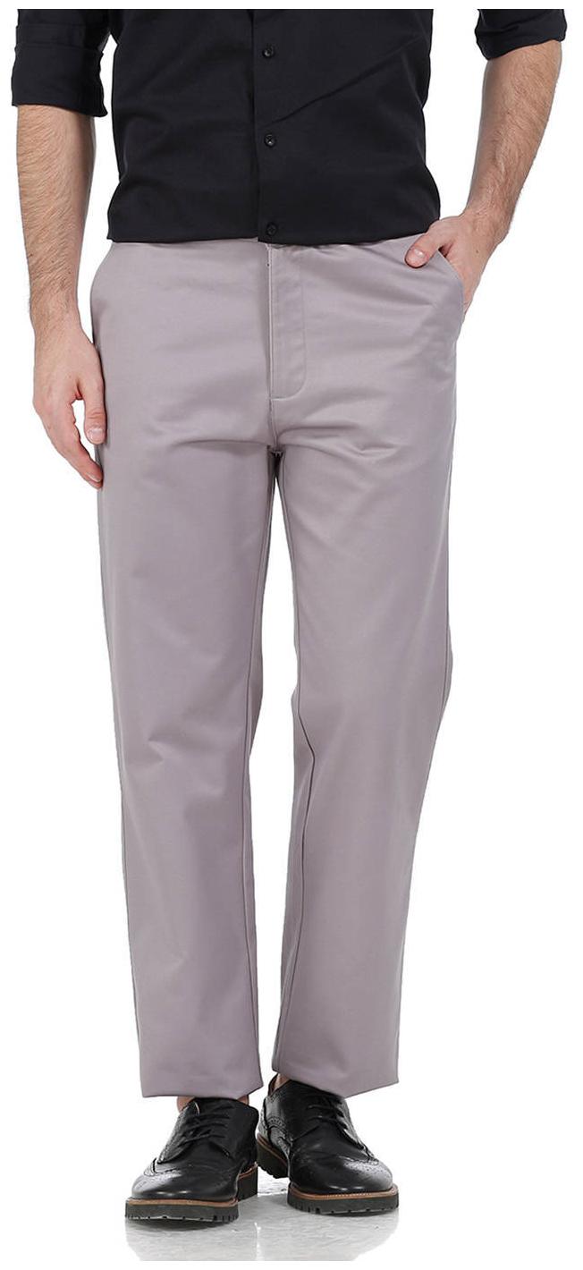 

BASICS Men Grey Solid Regular fit Chinos
