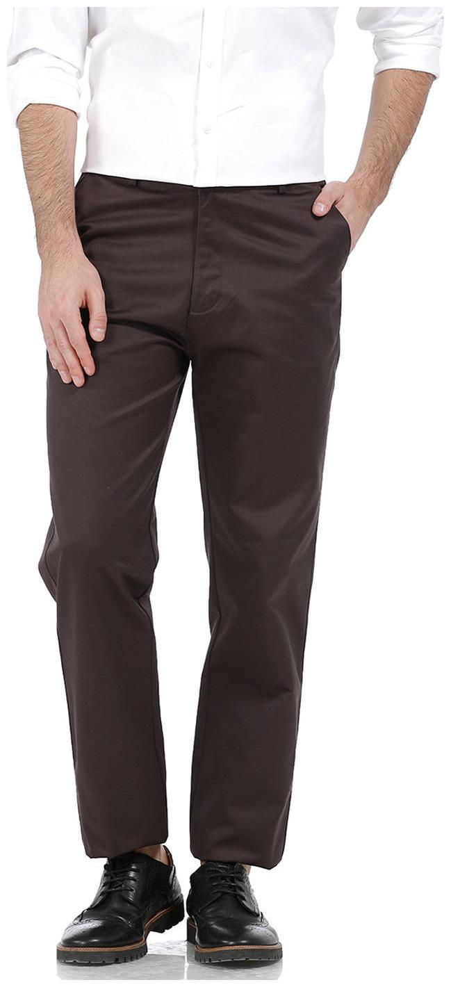 

BASICS Men Brown Solid Regular fit Chinos