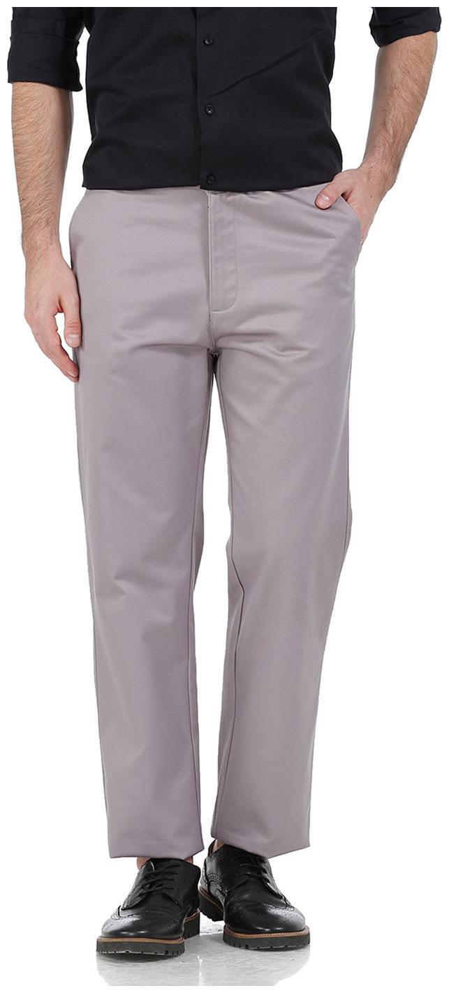 

BASICS Men Grey Solid Regular fit Chinos