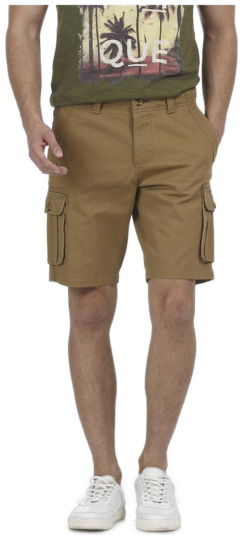 

BASICS Men Brown Regular Fit Cargo Shorts