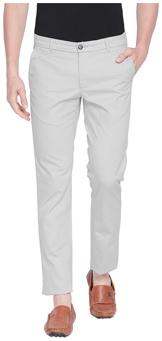 

BASICS Men Grey Solid Tapered fit Chinos