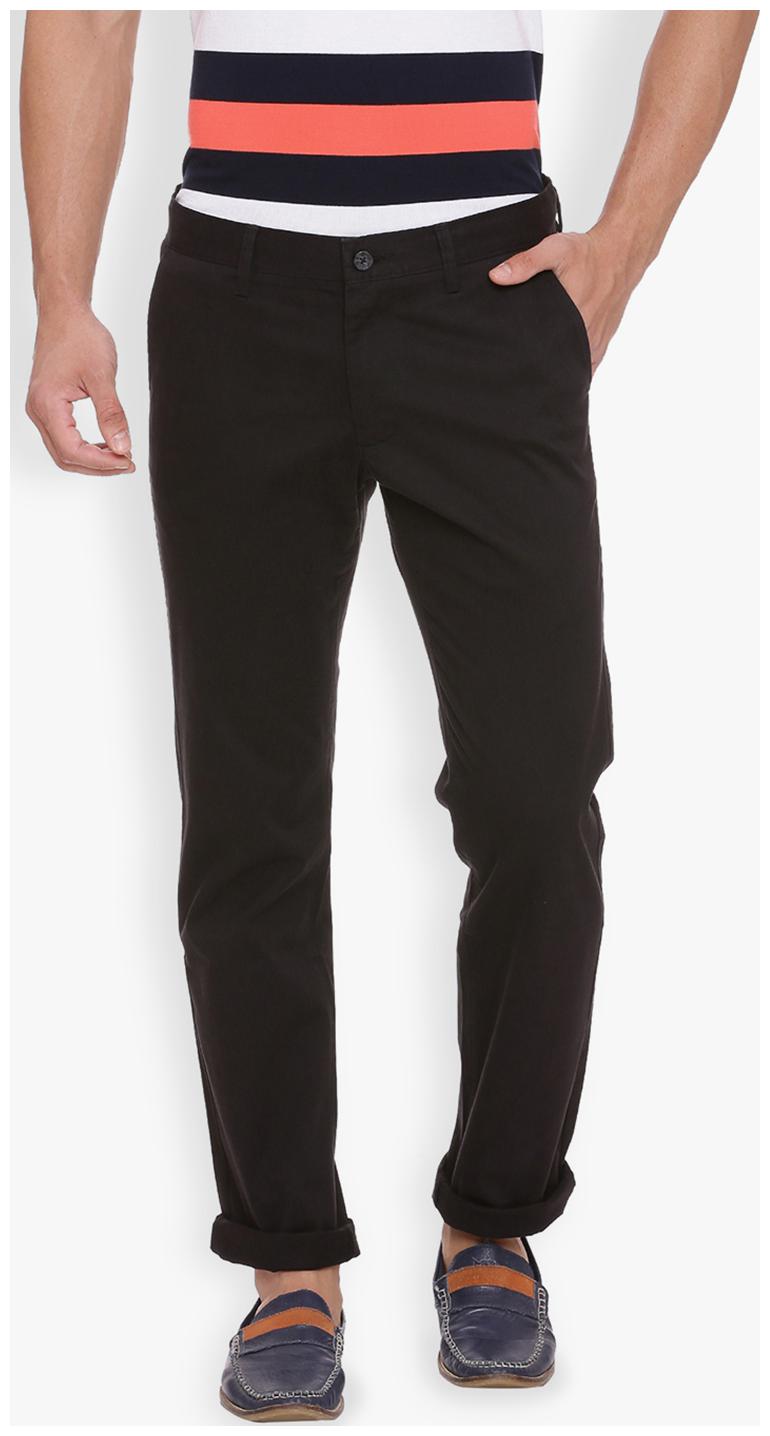 

BASICS Men Black Solid Tapered fit Chinos
