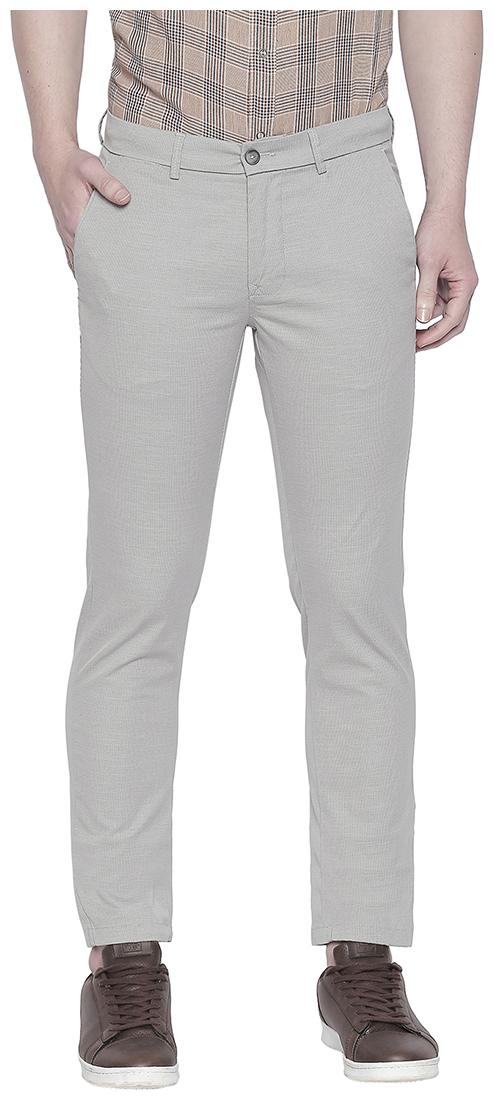 

BASICS Men Grey Solid Tapered fit Chinos