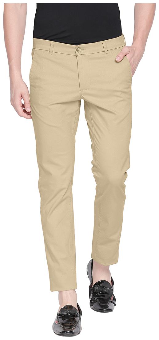 

BASICS Men Beige Solid Tapered fit Chinos