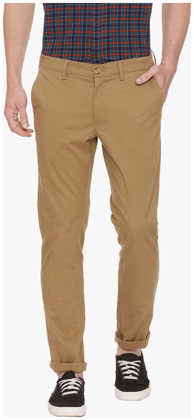 

BASICS Men Brown Solid Skinny fit Chinos
