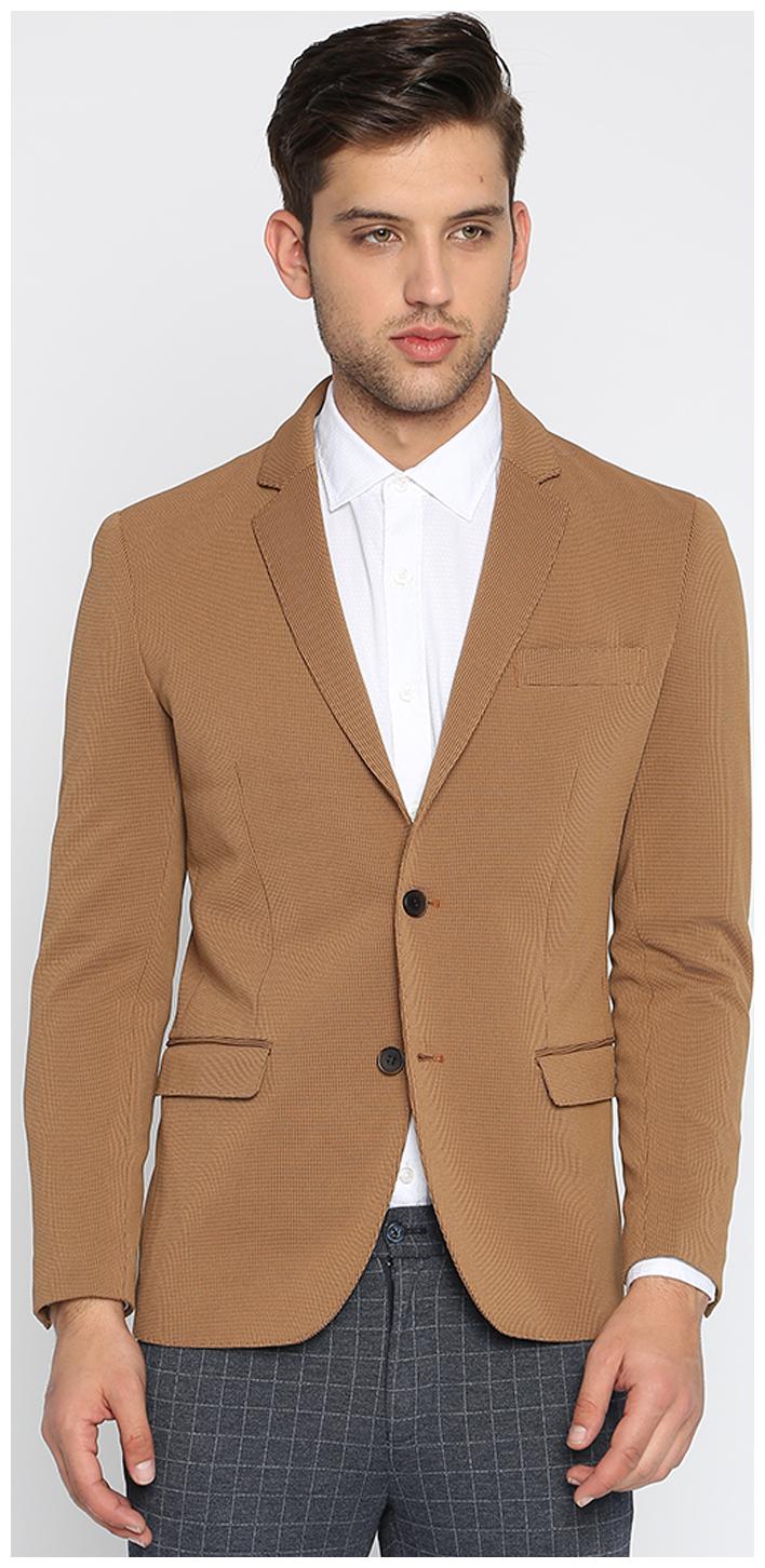 

BASICS Men Brown Solid Regular fit Single Breasted Blazer