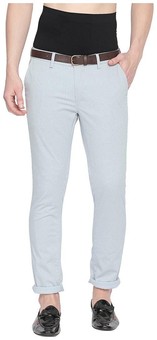 

BASICS Men Grey Printed Tapered fit Chinos