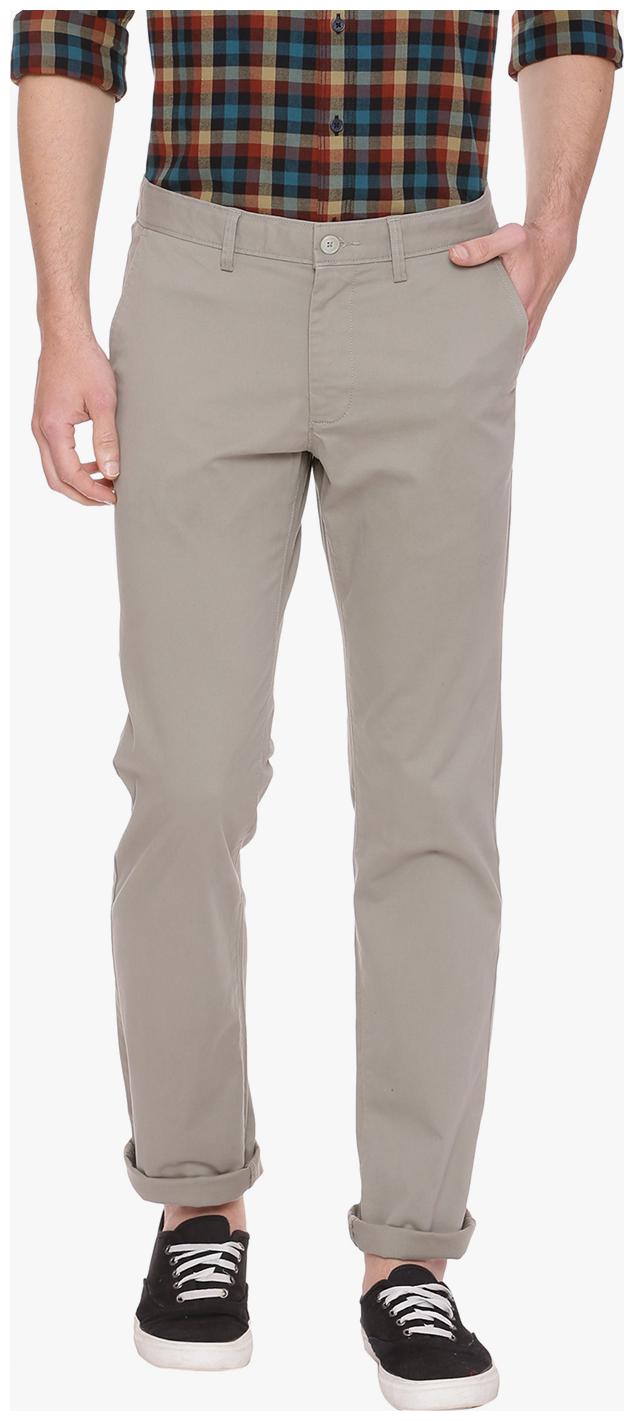 

BASICS Men Grey Solid Tapered fit Chinos