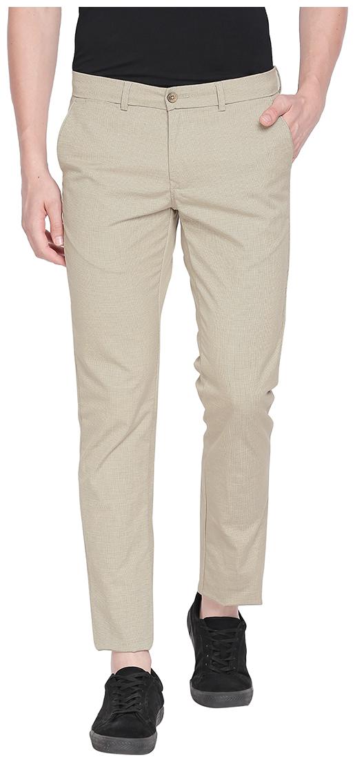 

BASICS Men Beige Solid Tapered fit Chinos