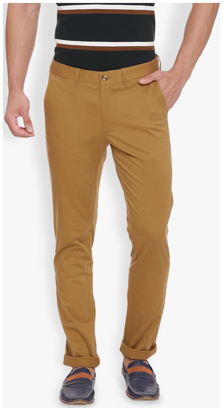 

BASICS Men Brown Printed Skinny fit Chinos