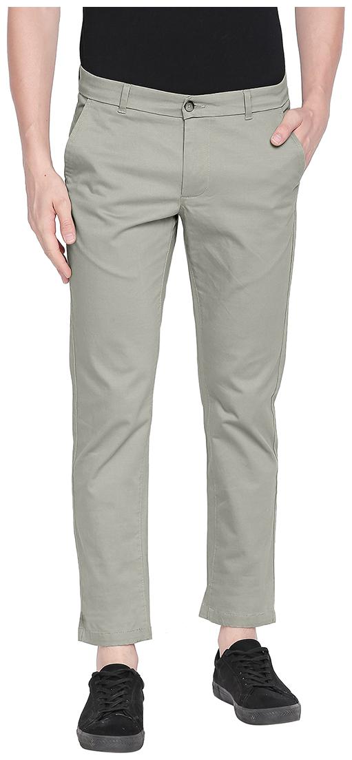 

BASICS Men Grey Solid Tapered fit Chinos