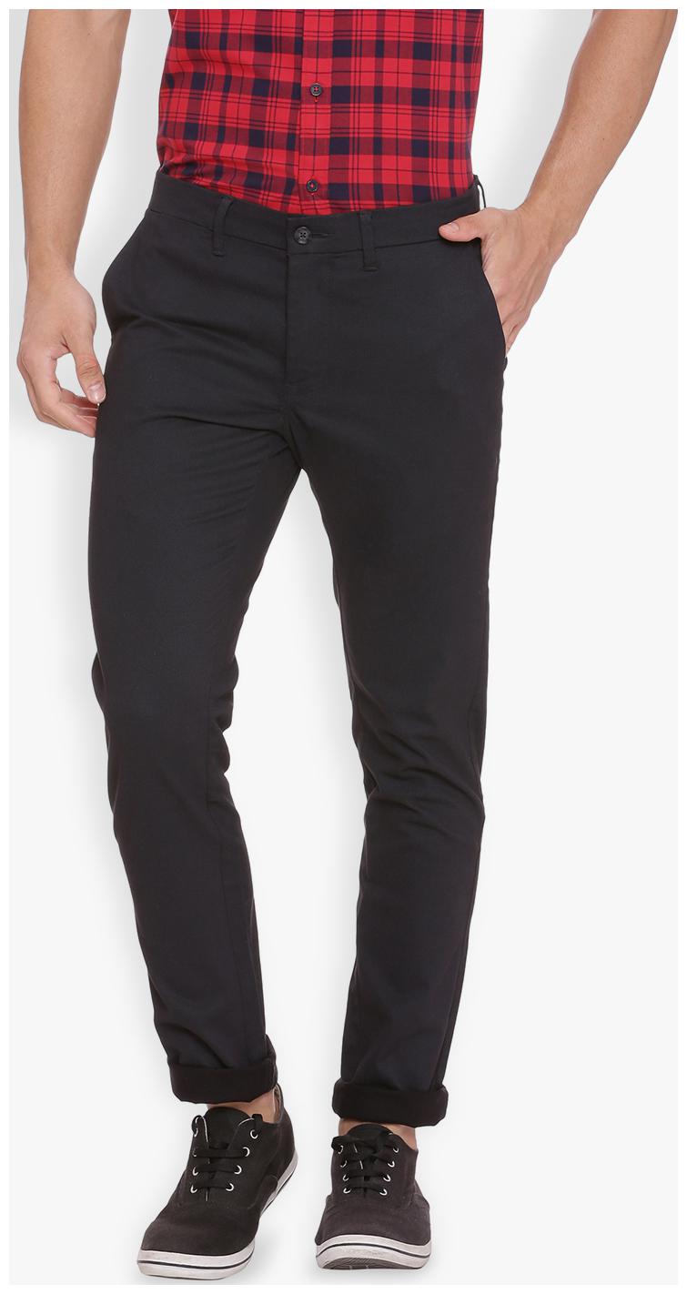 

BASICS Men Black Printed Skinny fit Chinos