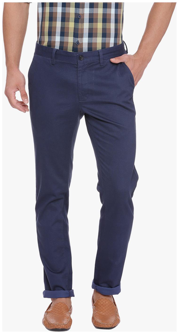 

BASICS Men Blue Printed Skinny fit Chinos
