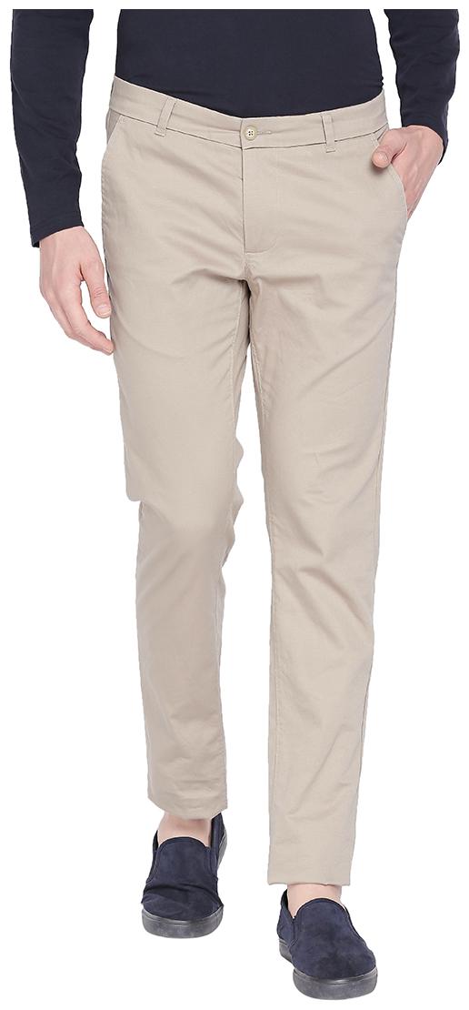 

BASICS Men Beige Solid Tapered fit Chinos
