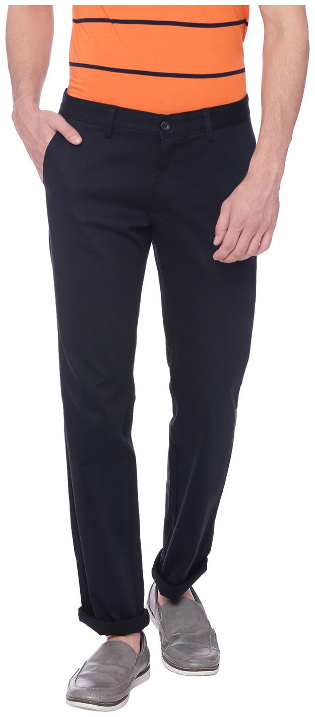 

BASICS Men Blue Solid Tapered fit Chinos