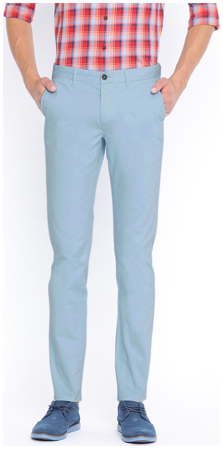 

BASICS Men Blue Solid Skinny fit Chinos