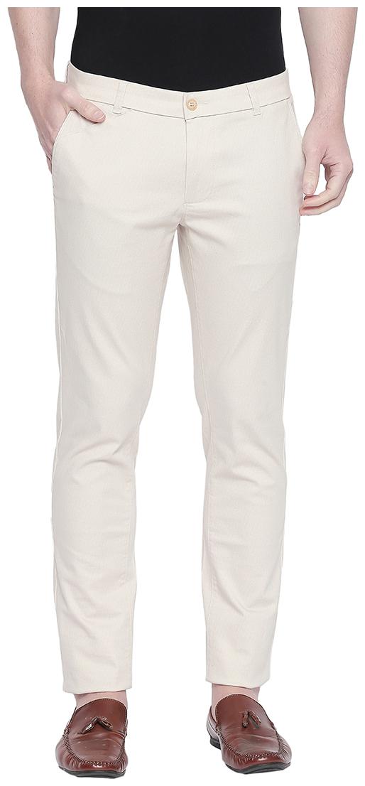 

BASICS Men Beige Solid Tapered fit Chinos