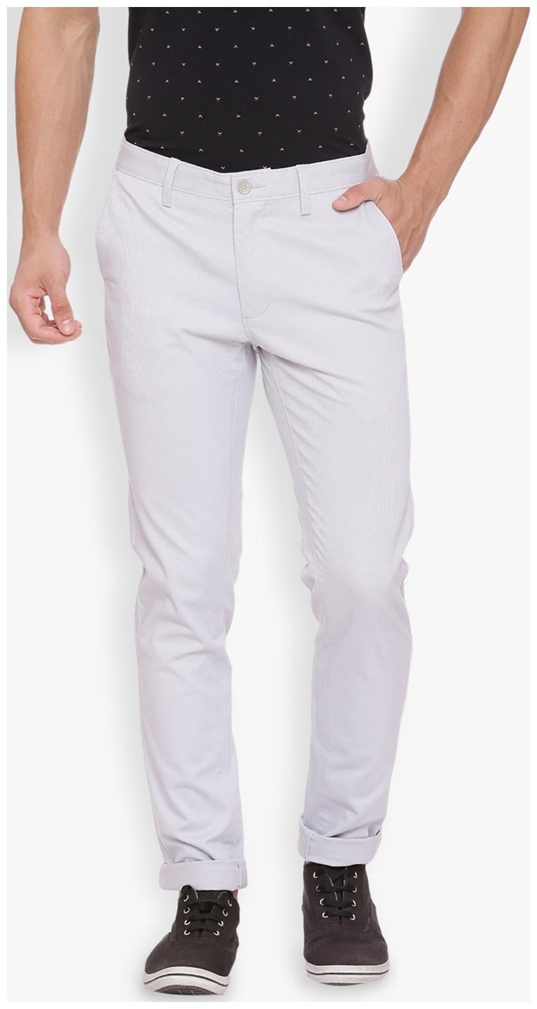 

BASICS Men White Solid Skinny fit Chinos